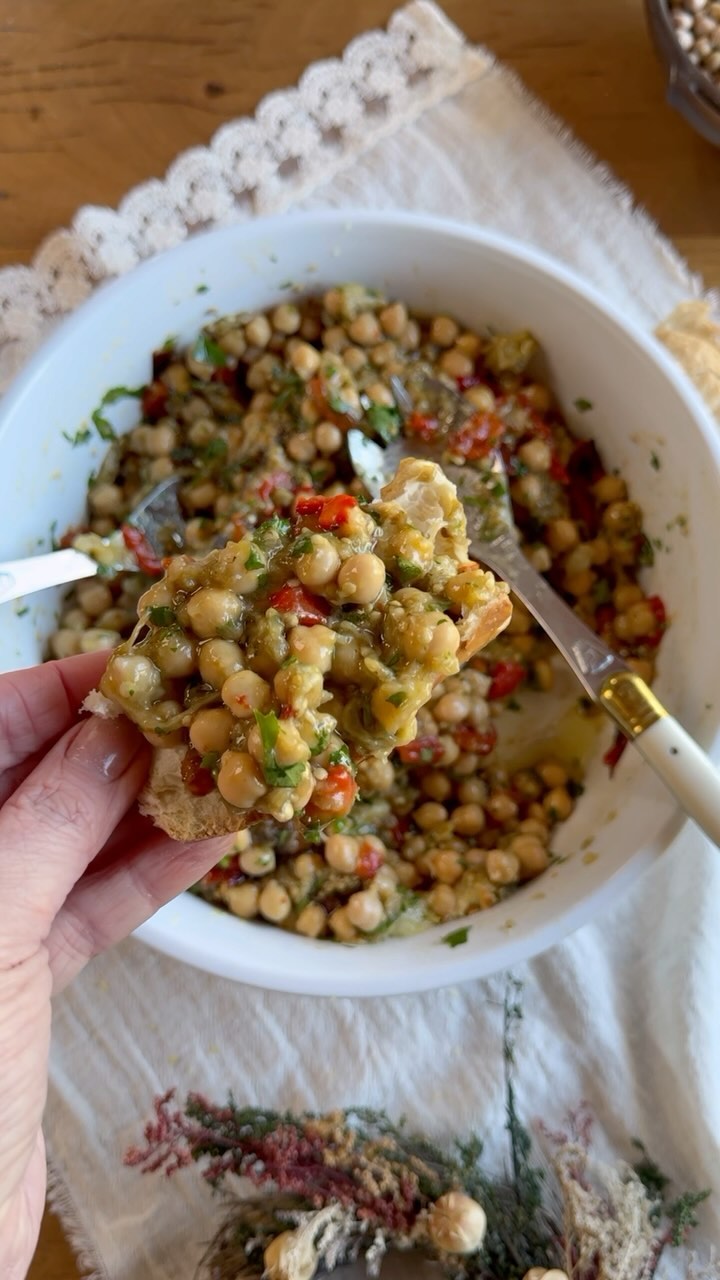 Fotografia de la receta de Ensalada tibia de garbanzos