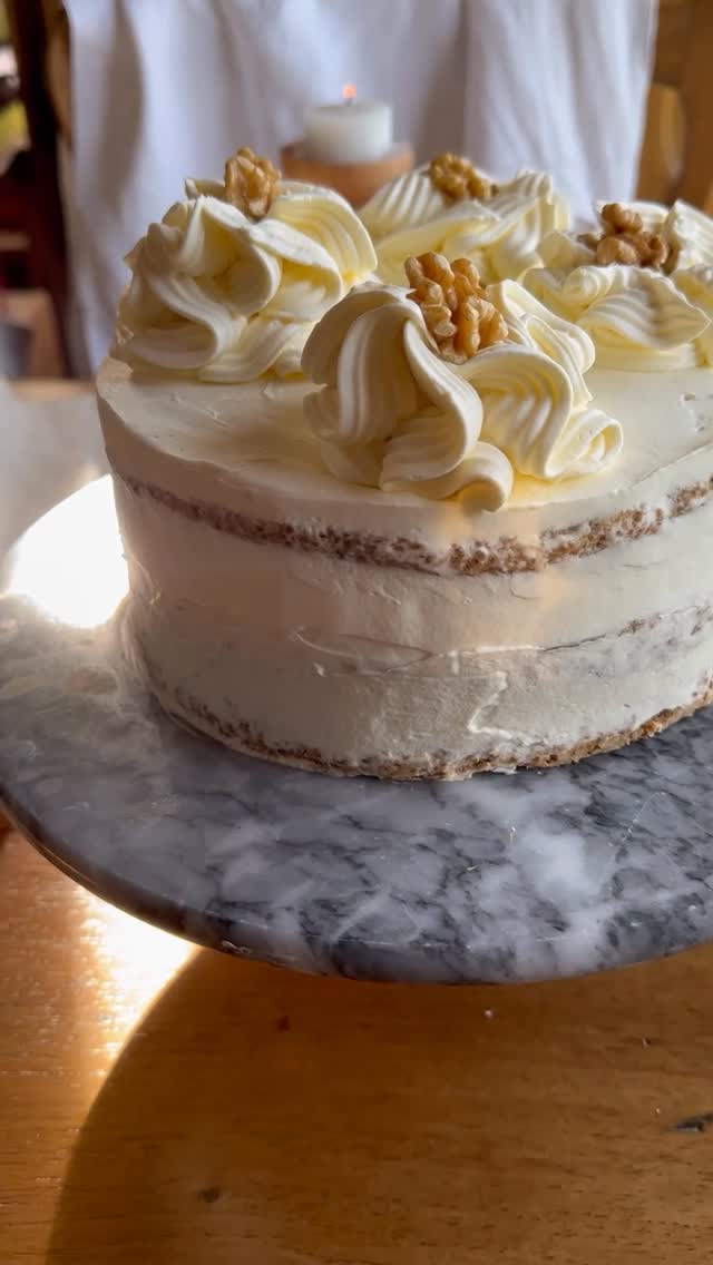 Foto de Torta de nuez con mascarpone y chocolate blanco